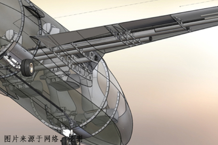 碳纤维飞机机翼结构